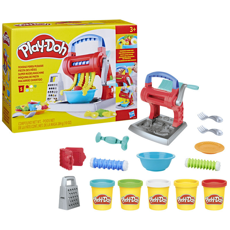 Kids Toy Play-Doh Kitchen Creations Noodle Party Playset for Kids 3 Years and Up with 5 Non-Toxic Colors