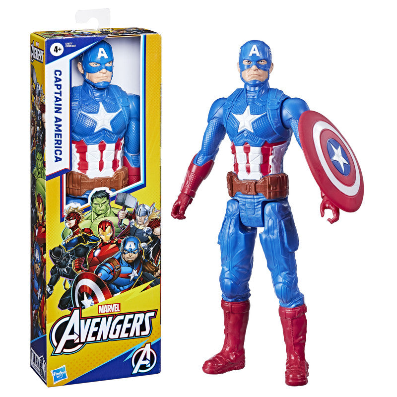 Marvel Avengers Titan Hero Series Captain America Action Figure, 12-Inch, Avengers Toys for Kids Ages 4 and Up
