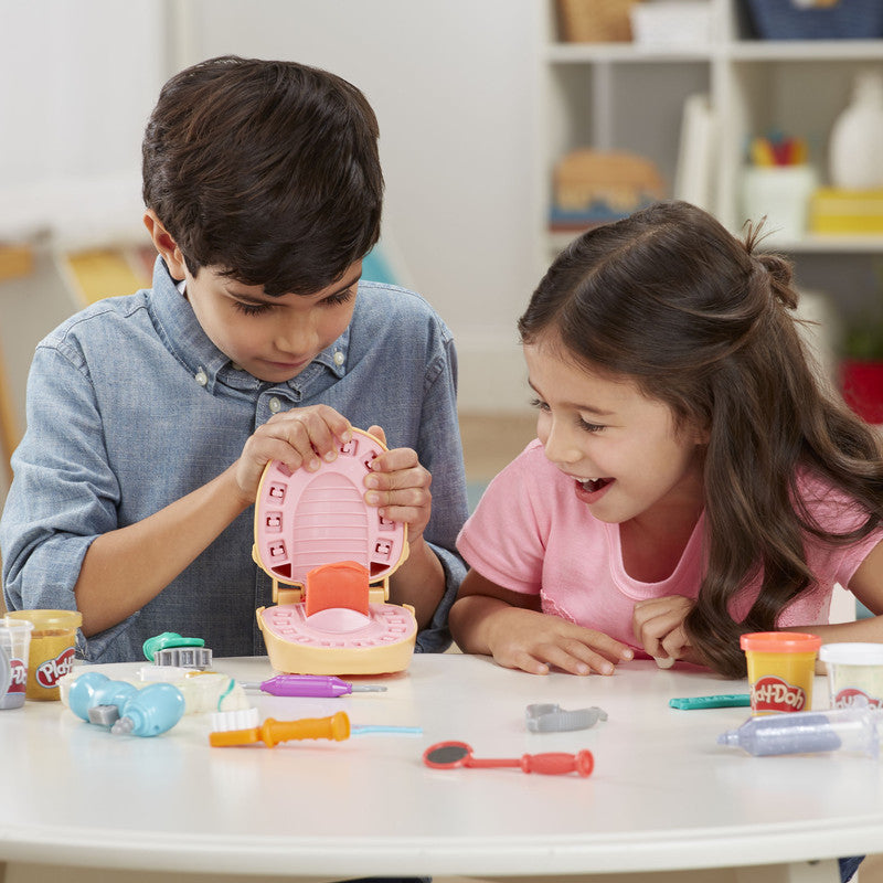 Play-Doh Drill 'n Fill Dentist Toy for Kids 3 Years and Up with Cavity and Metallic Colored Modeling Compound, 10 Tools, 8 Total Cans, 2 Ounces Each, Non-Toxic, Assorted Colors - Image 4