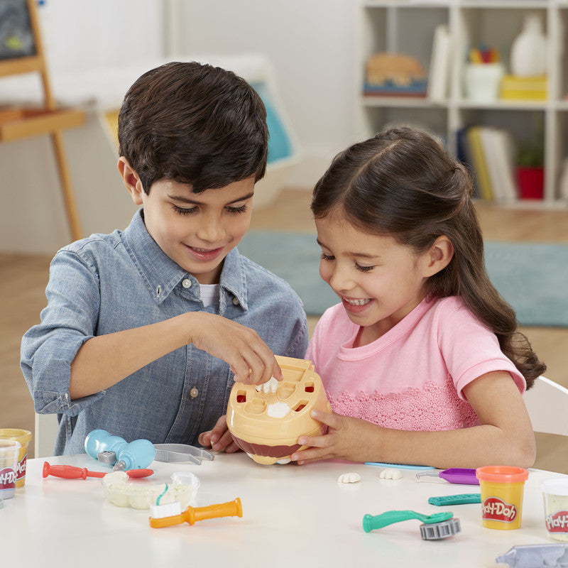 Play-Doh Drill 'n Fill Dentist Toy for Kids 3 Years and Up with Cavity and Metallic Colored Modeling Compound, 10 Tools, 8 Total Cans, 2 Ounces Each, Non-Toxic, Assorted Colors - Image 3