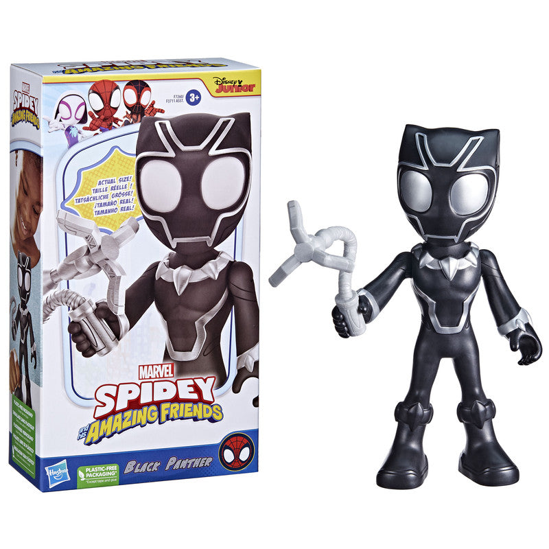 Marvel Spidey and His Amazing Friends Supersized Black Panther Action Figure, Preschool Superhero Toys