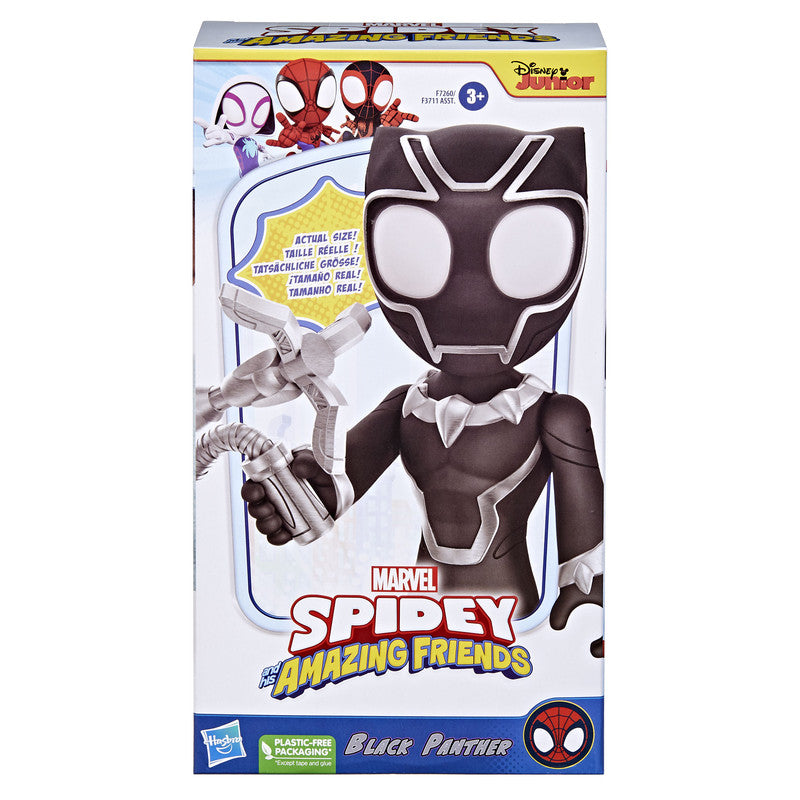 Marvel Spidey and His Amazing Friends Supersized Black Panther Action Figure, Preschool Superhero Toys - Image 5