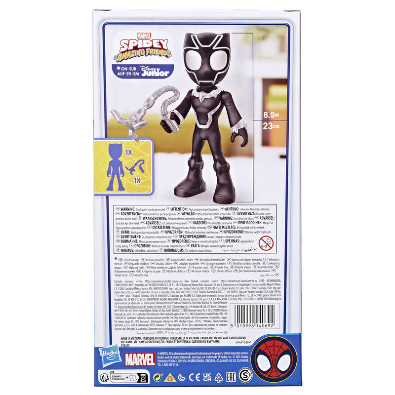 Marvel Spidey and His Amazing Friends Supersized Black Panther Action Figure, Preschool Superhero Toys - Image 6