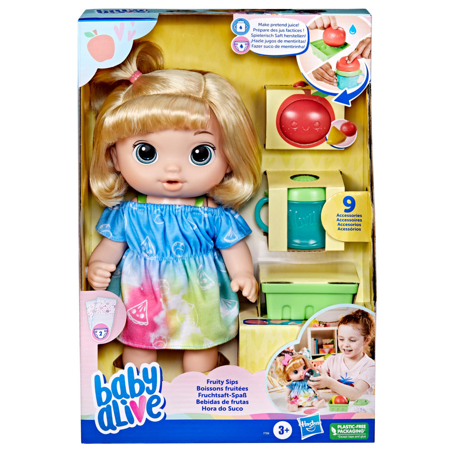HASBRO _ Baby Alive Fruity Sips Doll Apple Toys