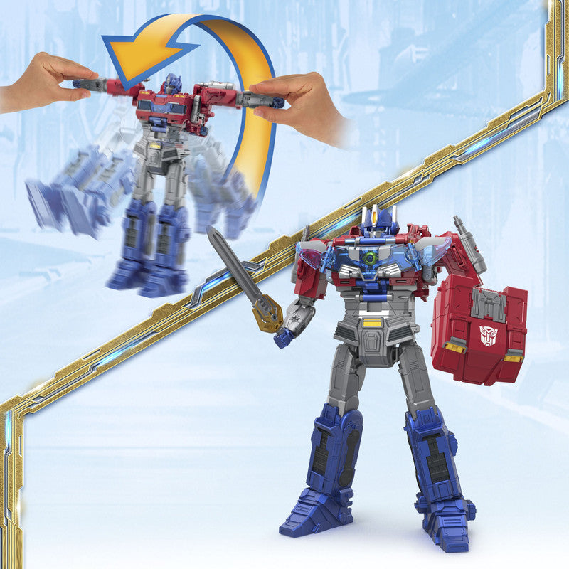 Transformers One Movie Power Flip Optimus Prime (Orion Pax) Converting Action Figure, 4 Modes, 10-inch Interactive Electronic Toy, Lights & Sounds, 6+ - Image 3