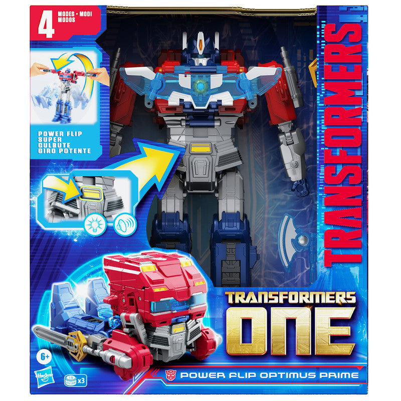Transformers One Movie Power Flip Optimus Prime (Orion Pax) Converting Action Figure, 4 Modes, 10-inch Interactive Electronic Toy, Lights & Sounds, 6+ - Image 2