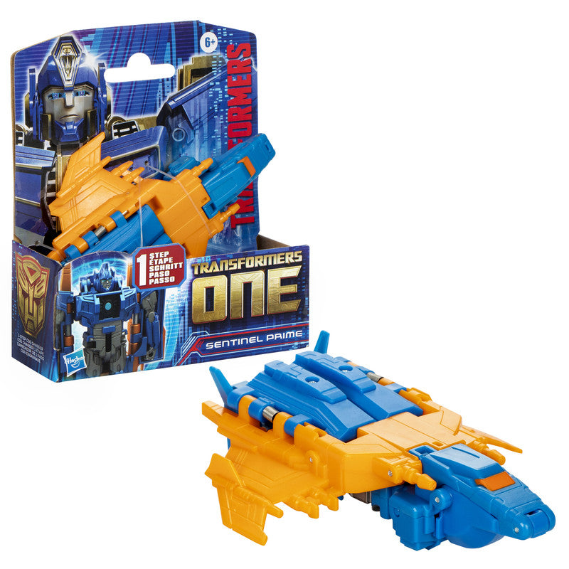 Transformers: One Cog Changer Sentinel Prime 4-Inch Robot Action Figure, Interactive Toys for Boys and Girls Ages 6 and Up