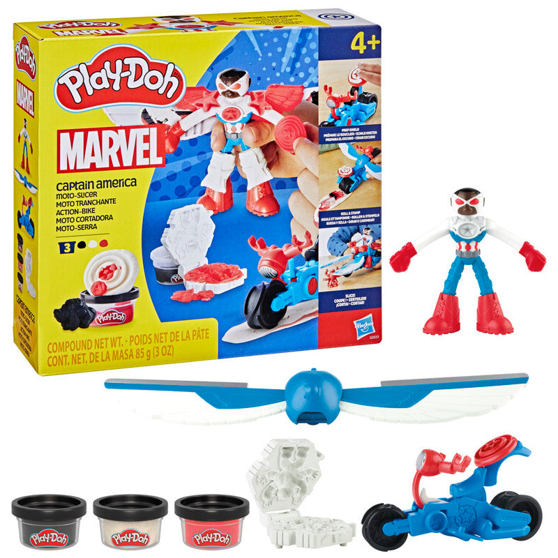 HASBRO Marvel Play Doh Captain America Moto-Slicer