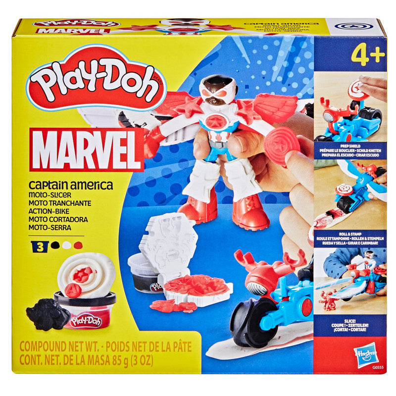 HASBRO Marvel Play Doh Captain America Moto-Slicer