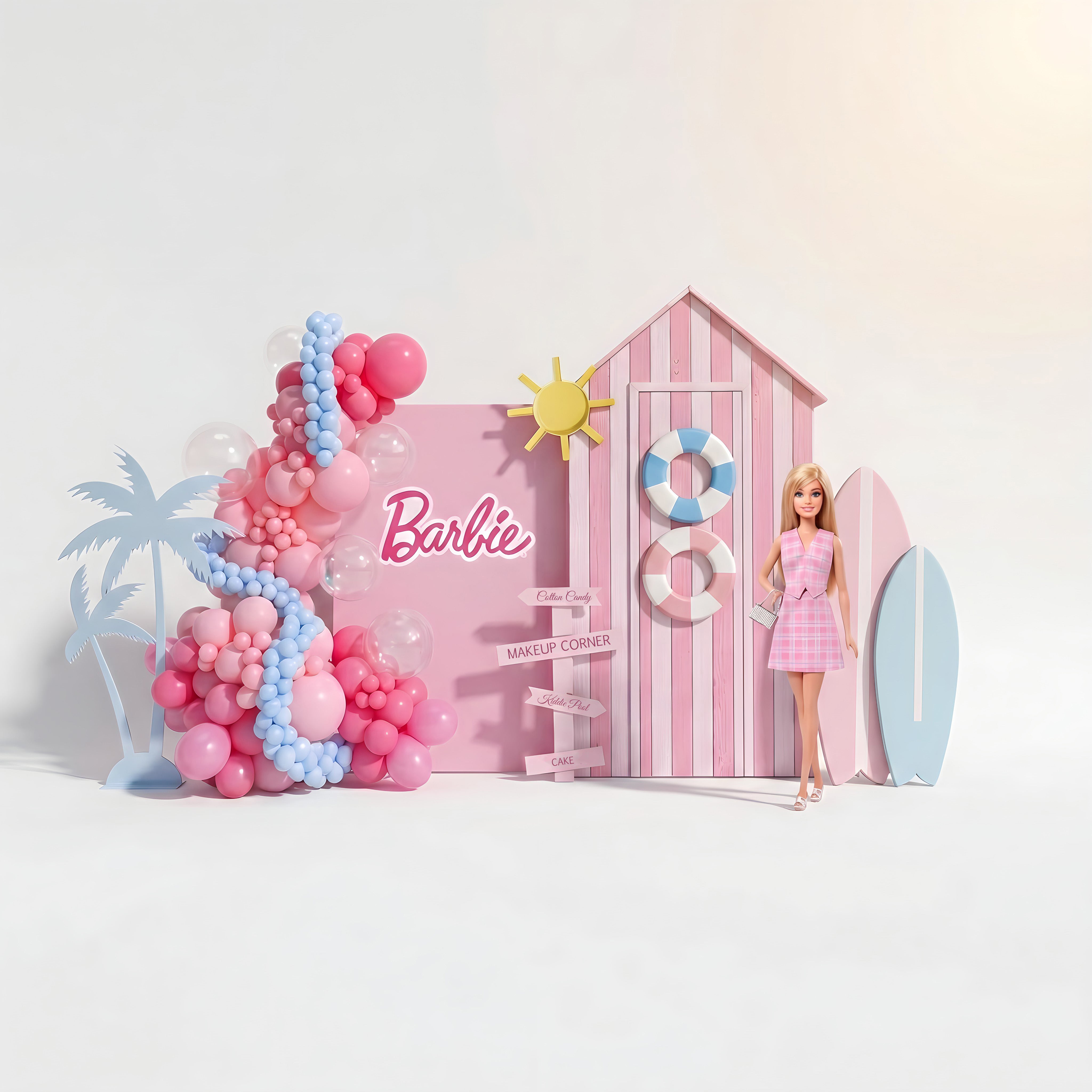 Barbie Beach Backdrop