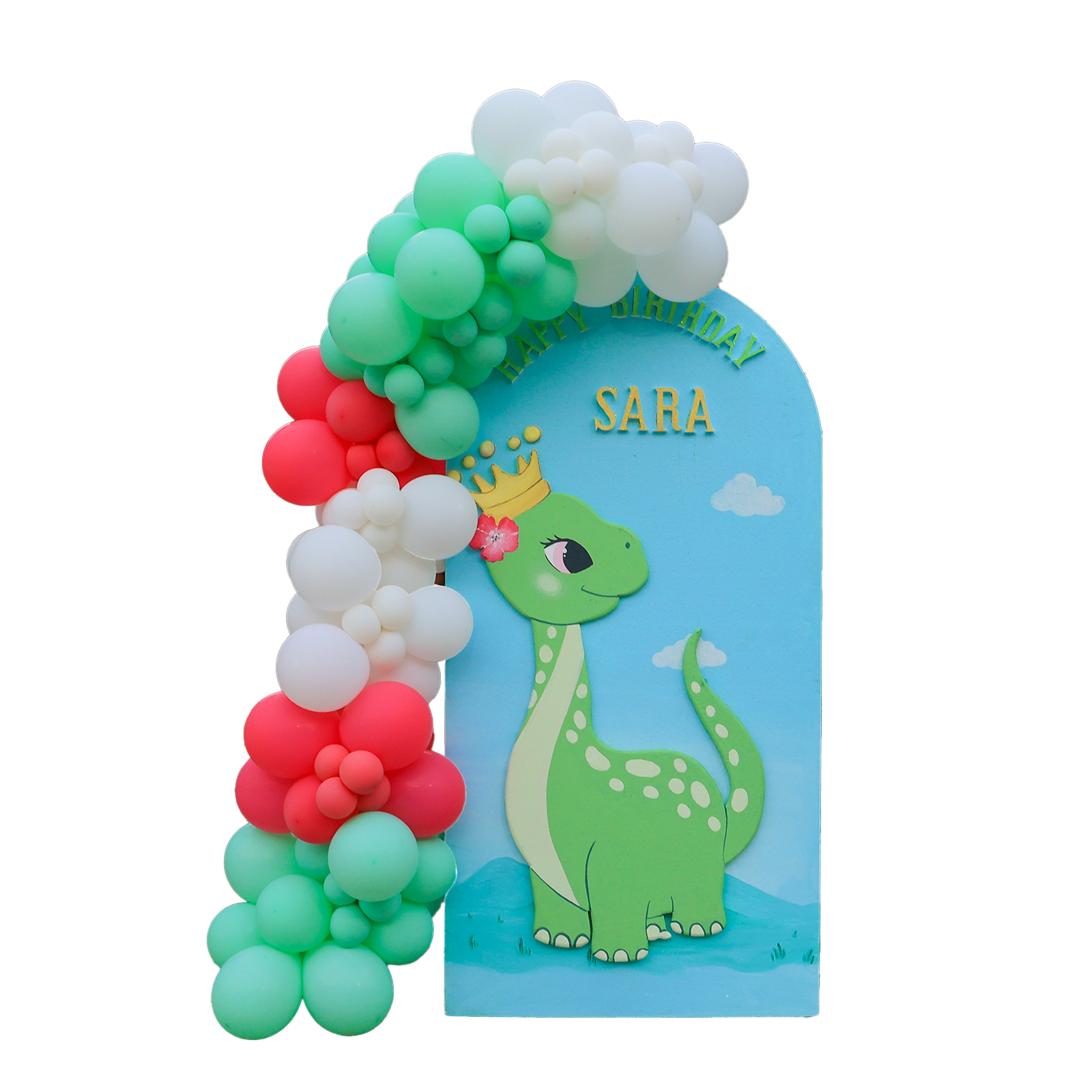 Dino Princess Theme Backdrop