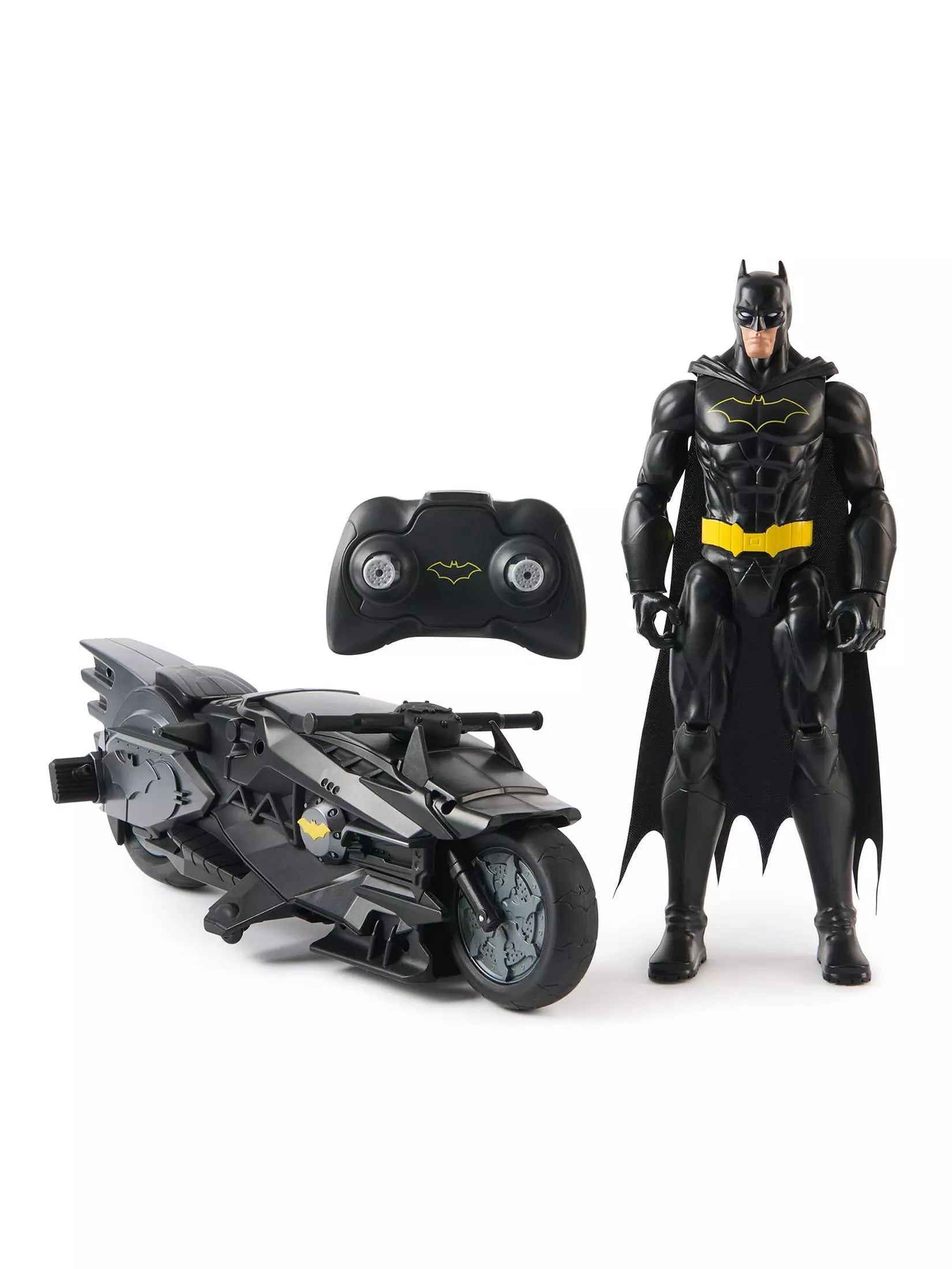 BATMAN BATCYCLE RC WITH 12INCH FIGURE