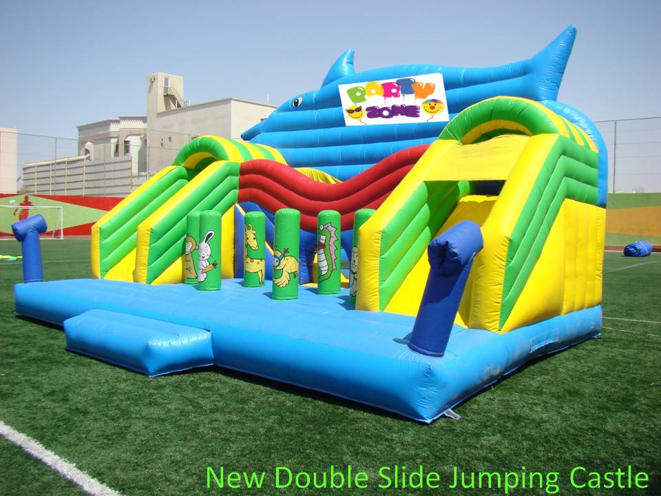 New Double slide jumping castle