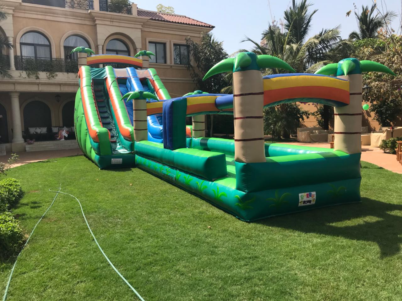 Pool Slide With Walk Way Jumping Castle