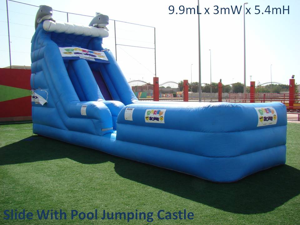 Slide With Pool Jumping Castle