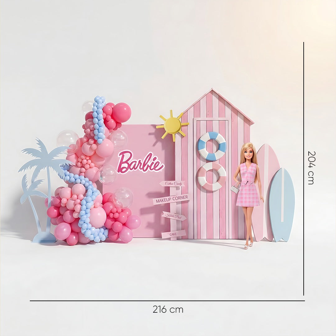 Barbie Beach Backdrop