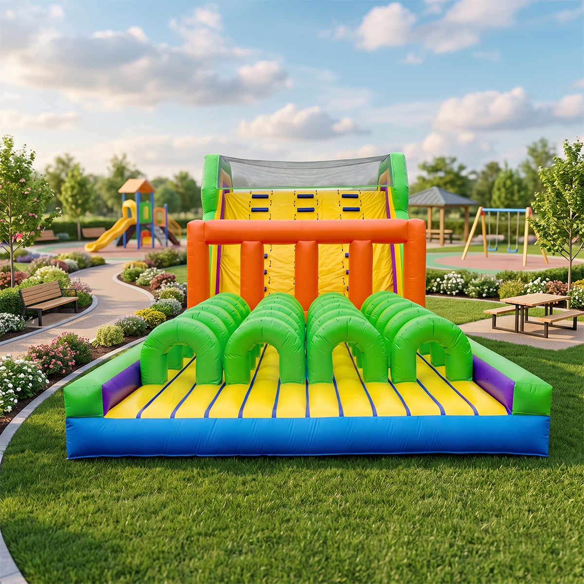 Giant Obstacle Course Jumping Castle