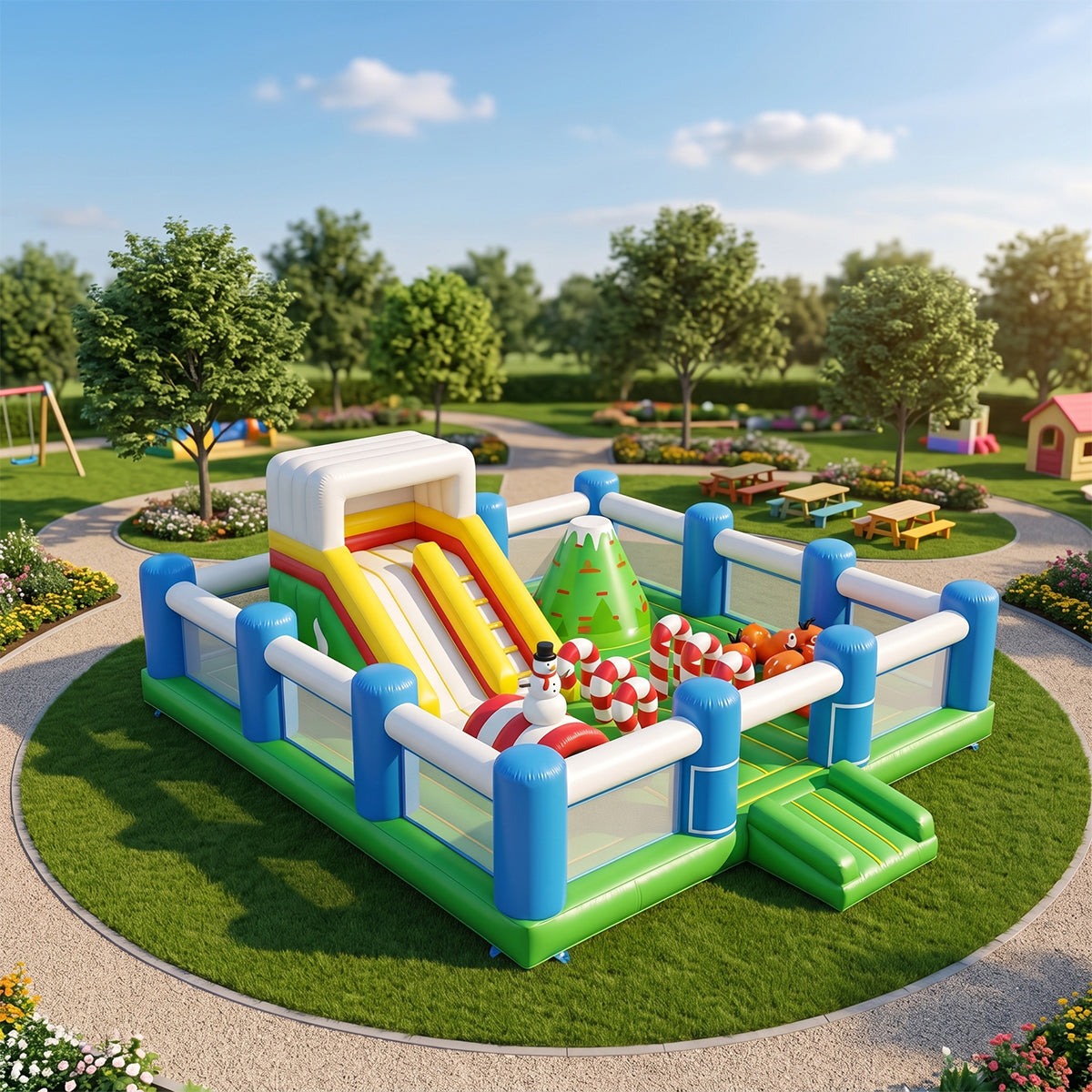 Fun City With Slide  Jumping Castle