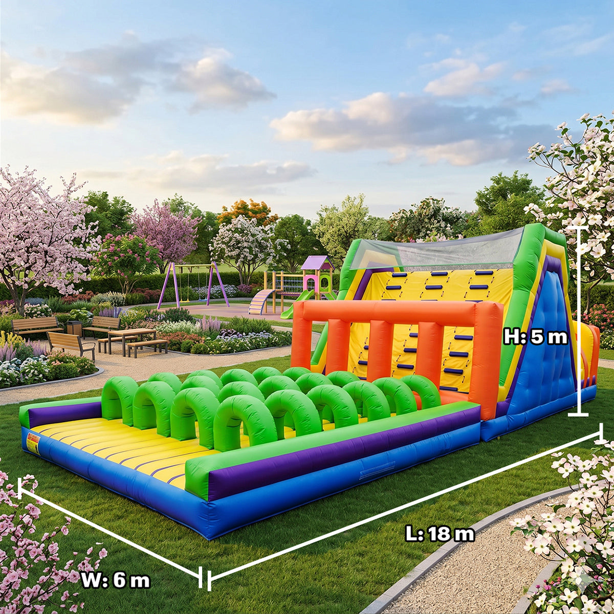 Giant Obstacle Course Jumping Castle