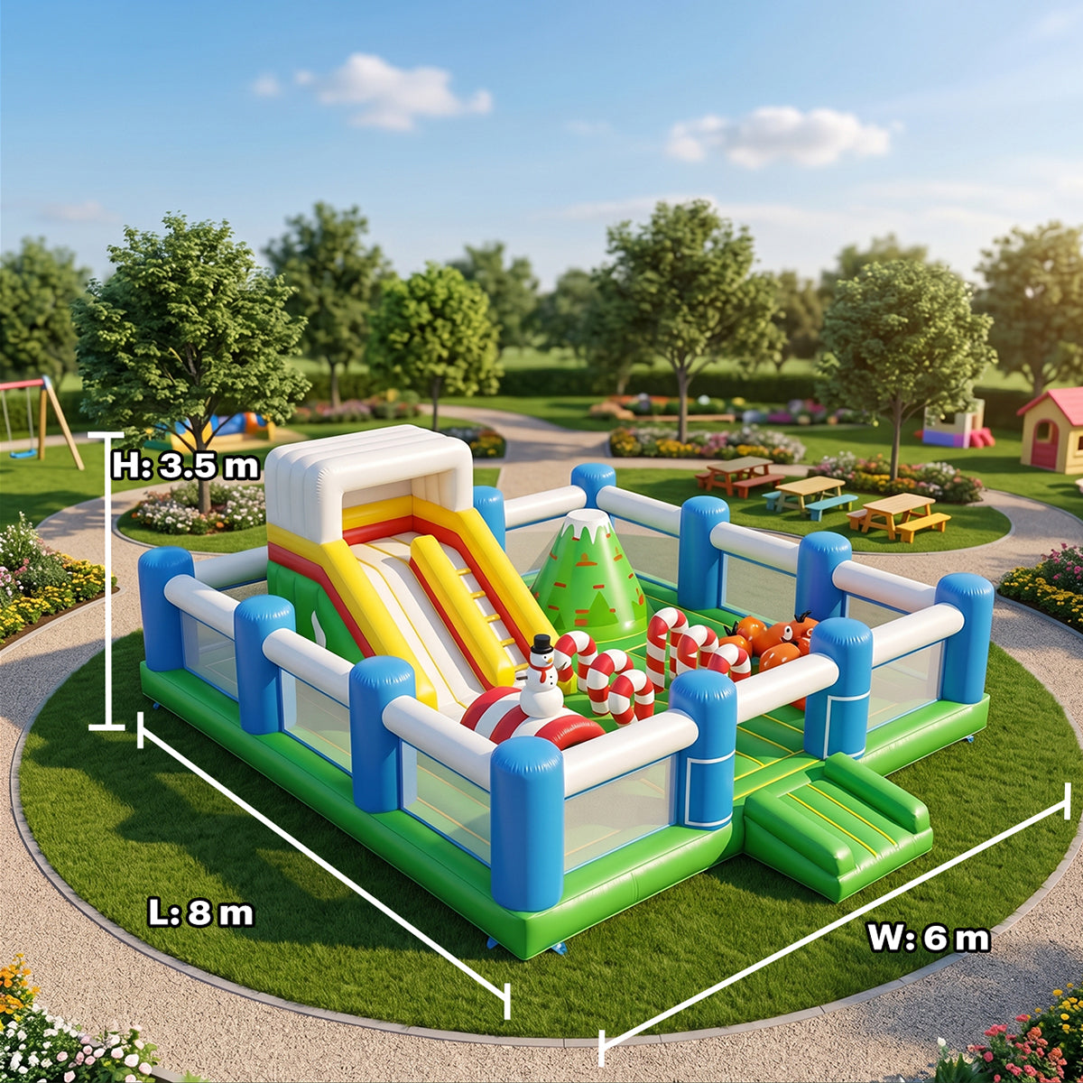 Fun City With Slide  Jumping Castle