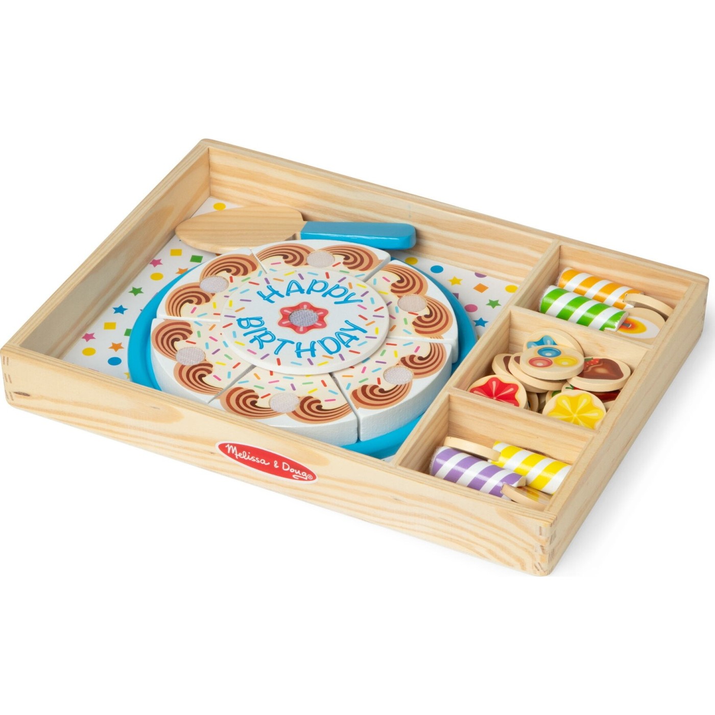 SPINMASTER Melissa & Doug Melissa and Doug Pretend Play Play Food Birthday Cake Global Standards Multilingual 12 Pack Solid - Image 3